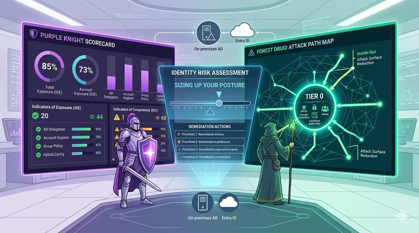 Purple Knight and Forest Druid identity assessment dashboards